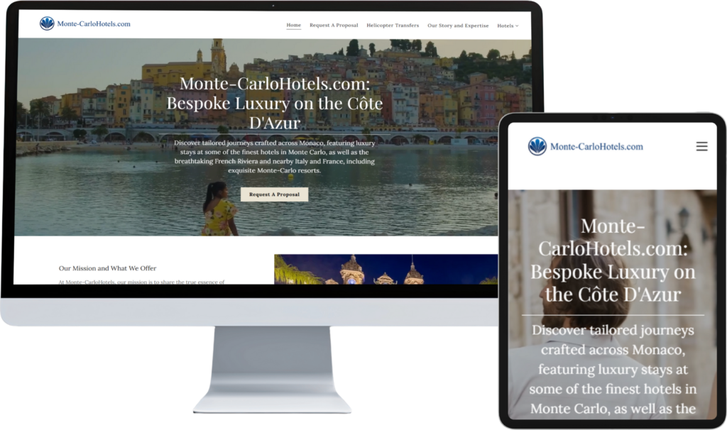 Monte carlo Hotels mockup image